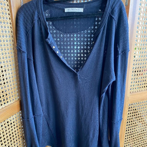 FREE PEOPLE - We The Free Military Mix Henley - Picture 9 of 16